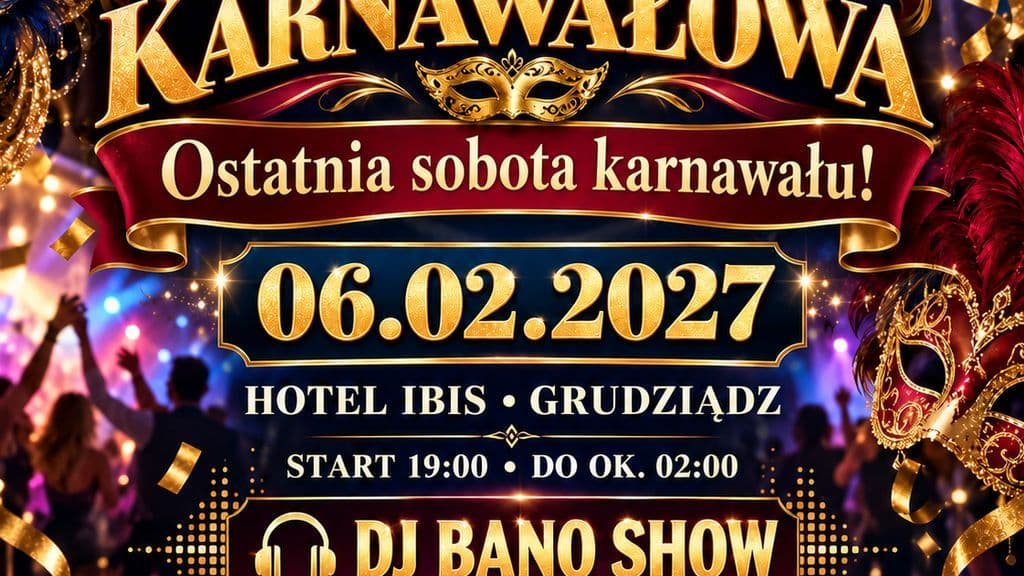 ZABAWA KARNAWAŁOWA Z BIUREM TURYSTYCZNYM ŻAK 2027